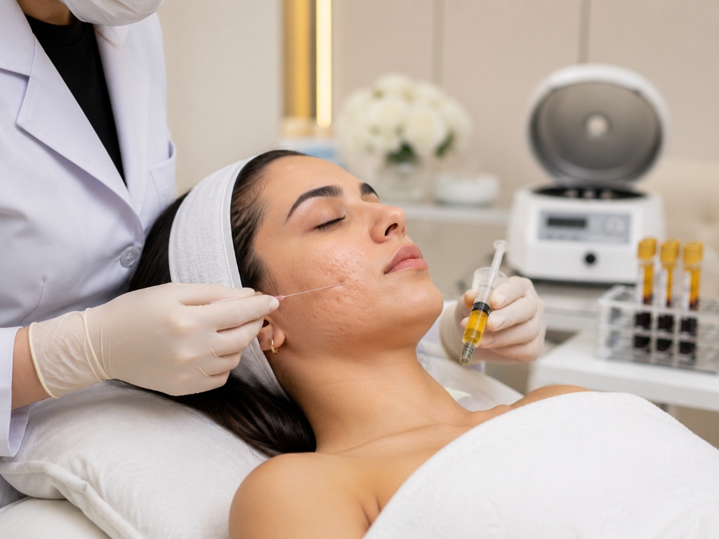 Acne Scar Subcision + PRP